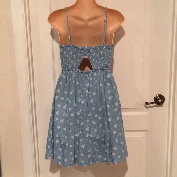 EUC So Denim Floral Mini Dress - Picture 5 of 7